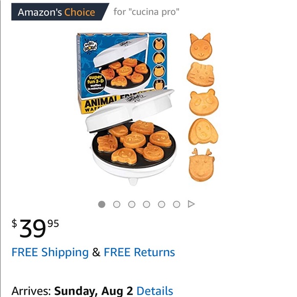 Waffle maker-mini animal friends by Cucina Pro - Picture 2 of 4